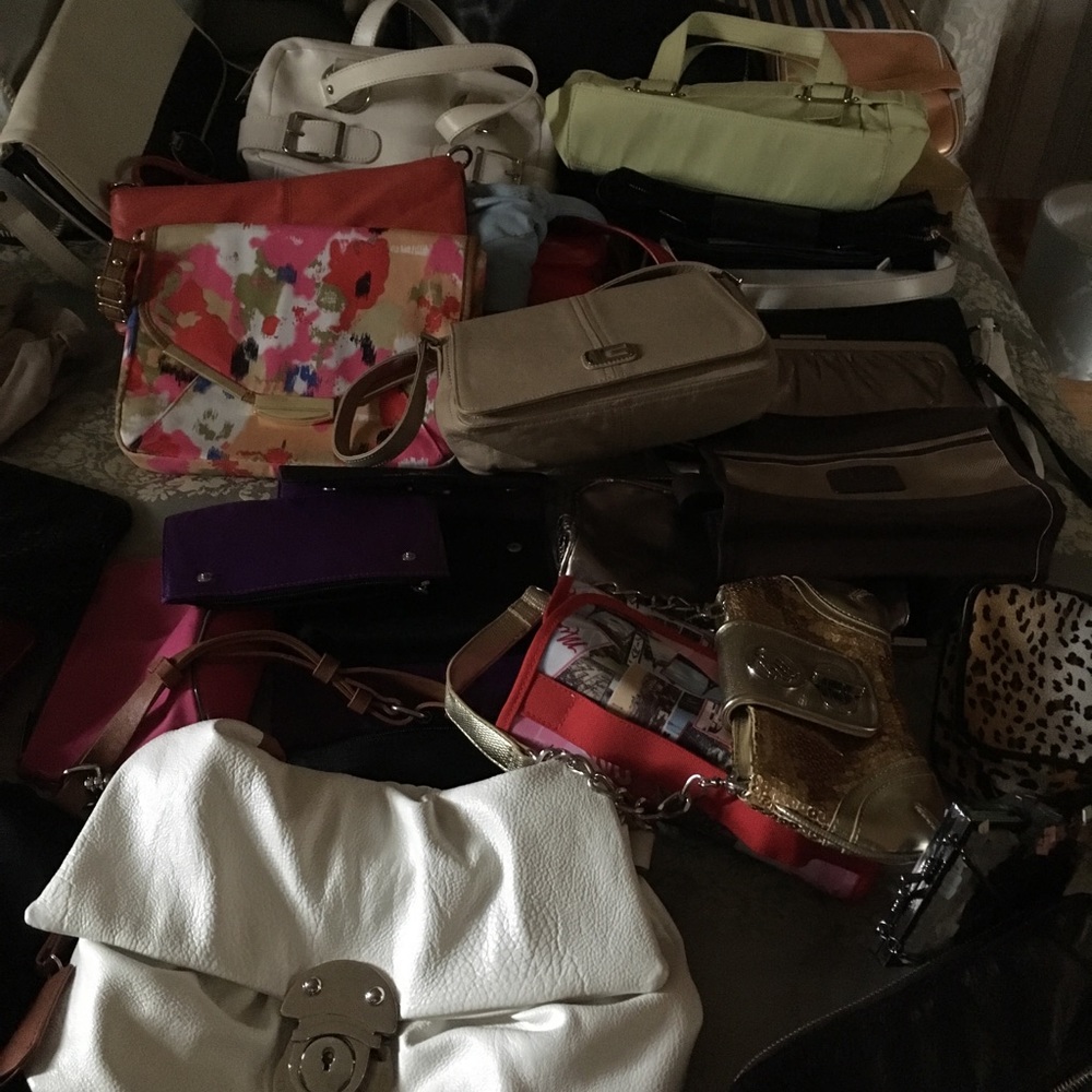 Collection of women handbags